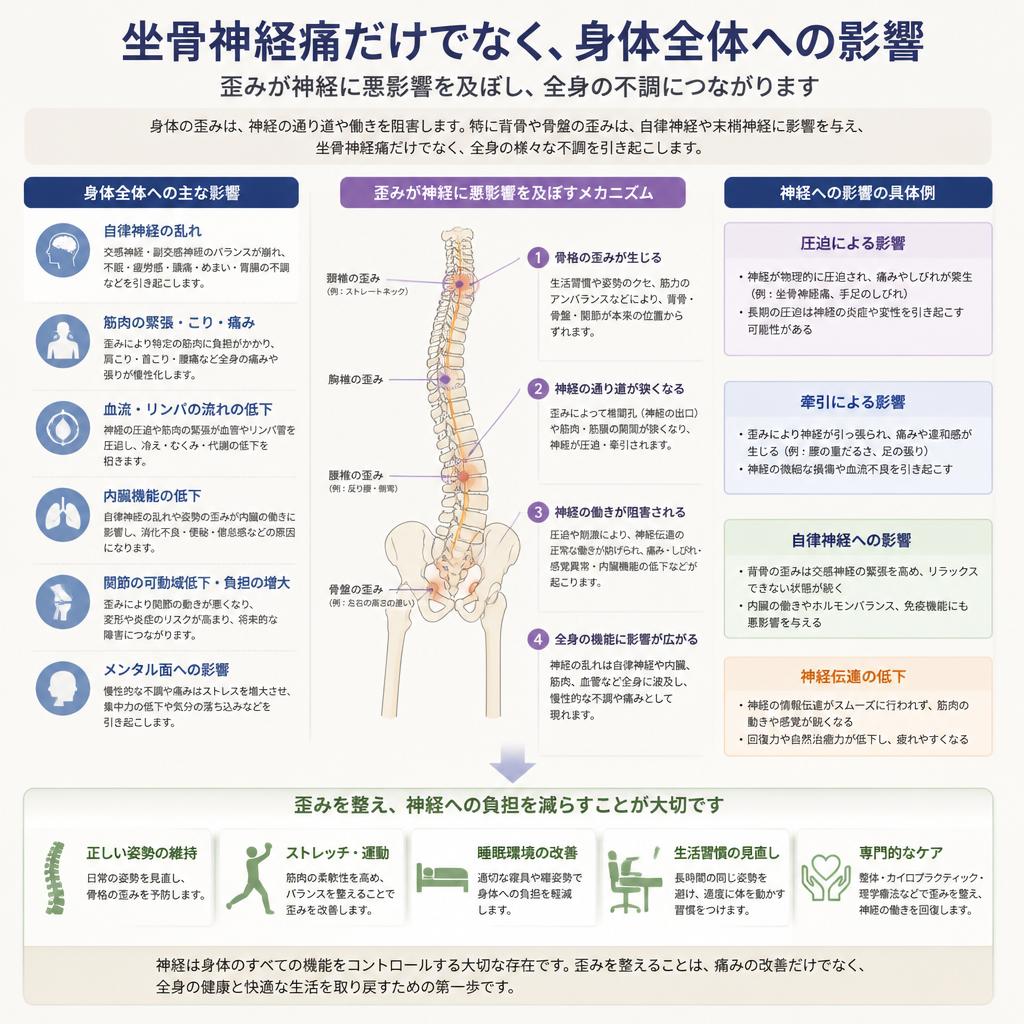 身体の歪みがもたらす影響