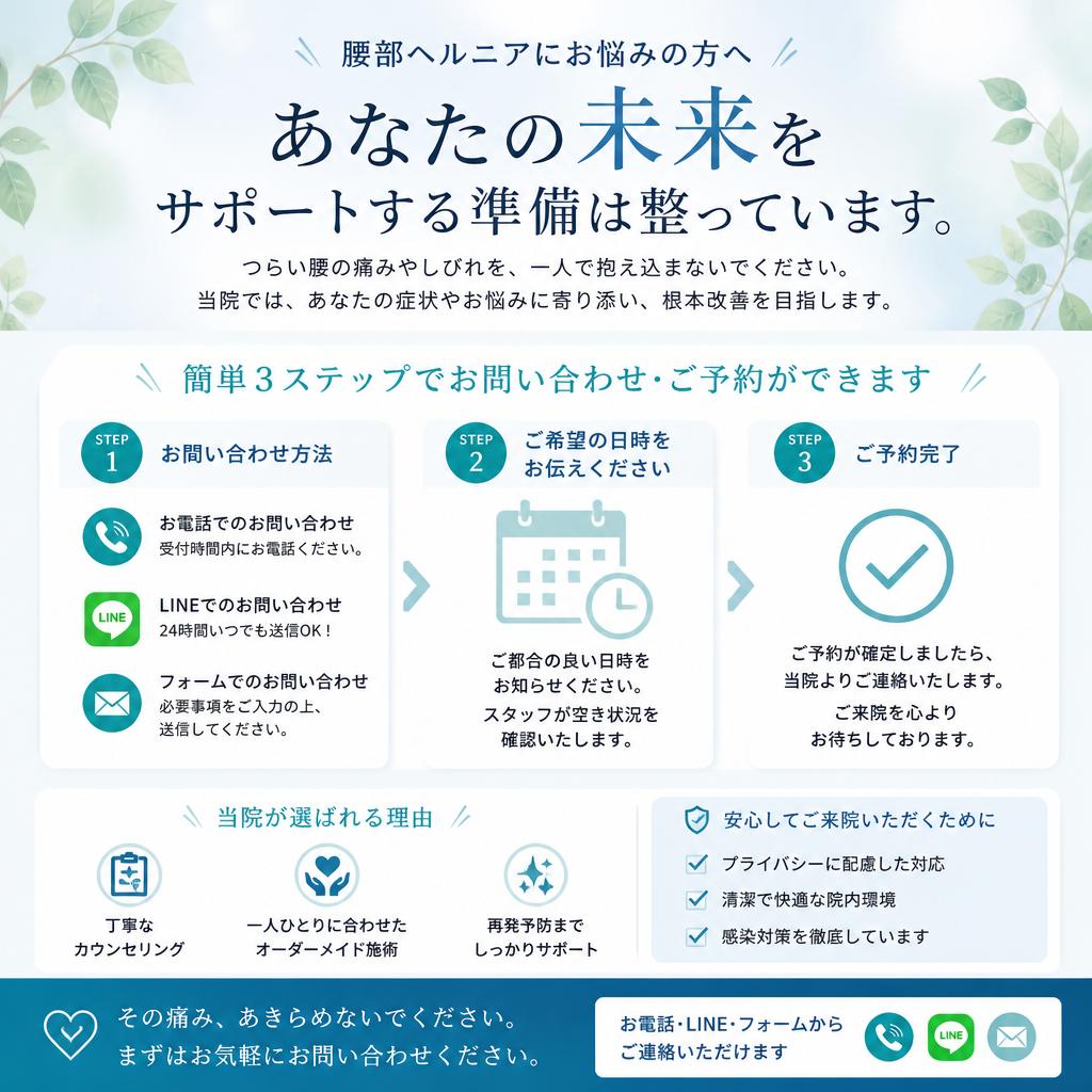 あなたも腰部ヘルニアから解放される運命に！