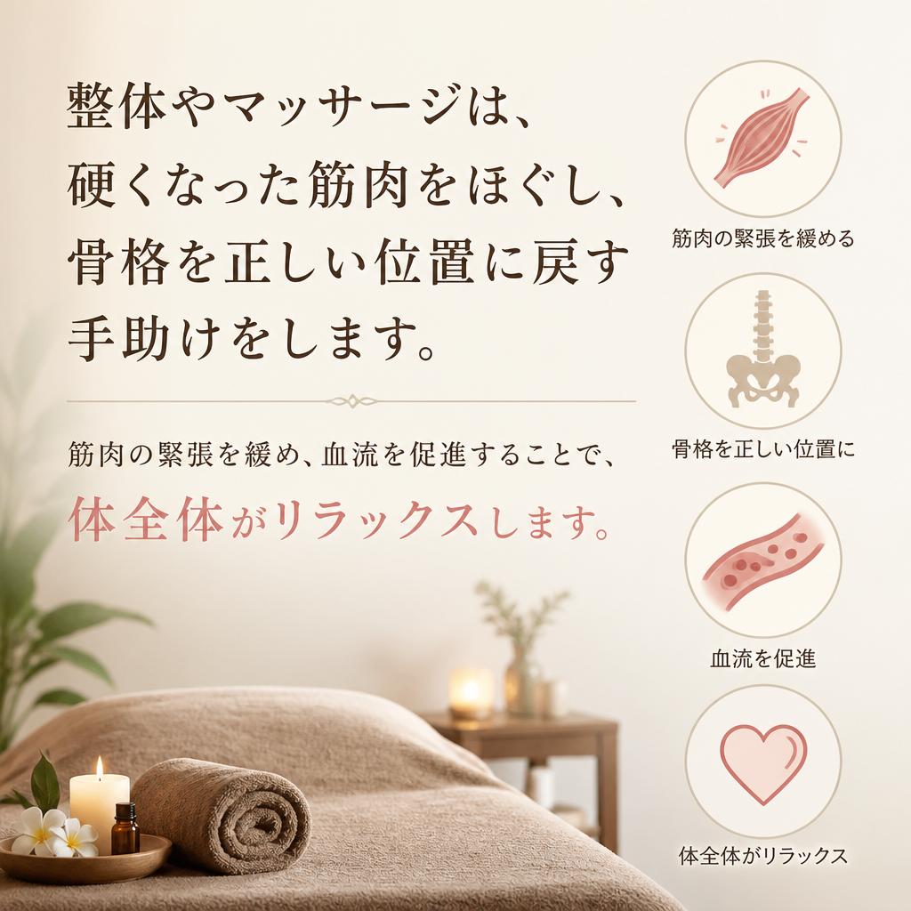 整体とマッサージの効果