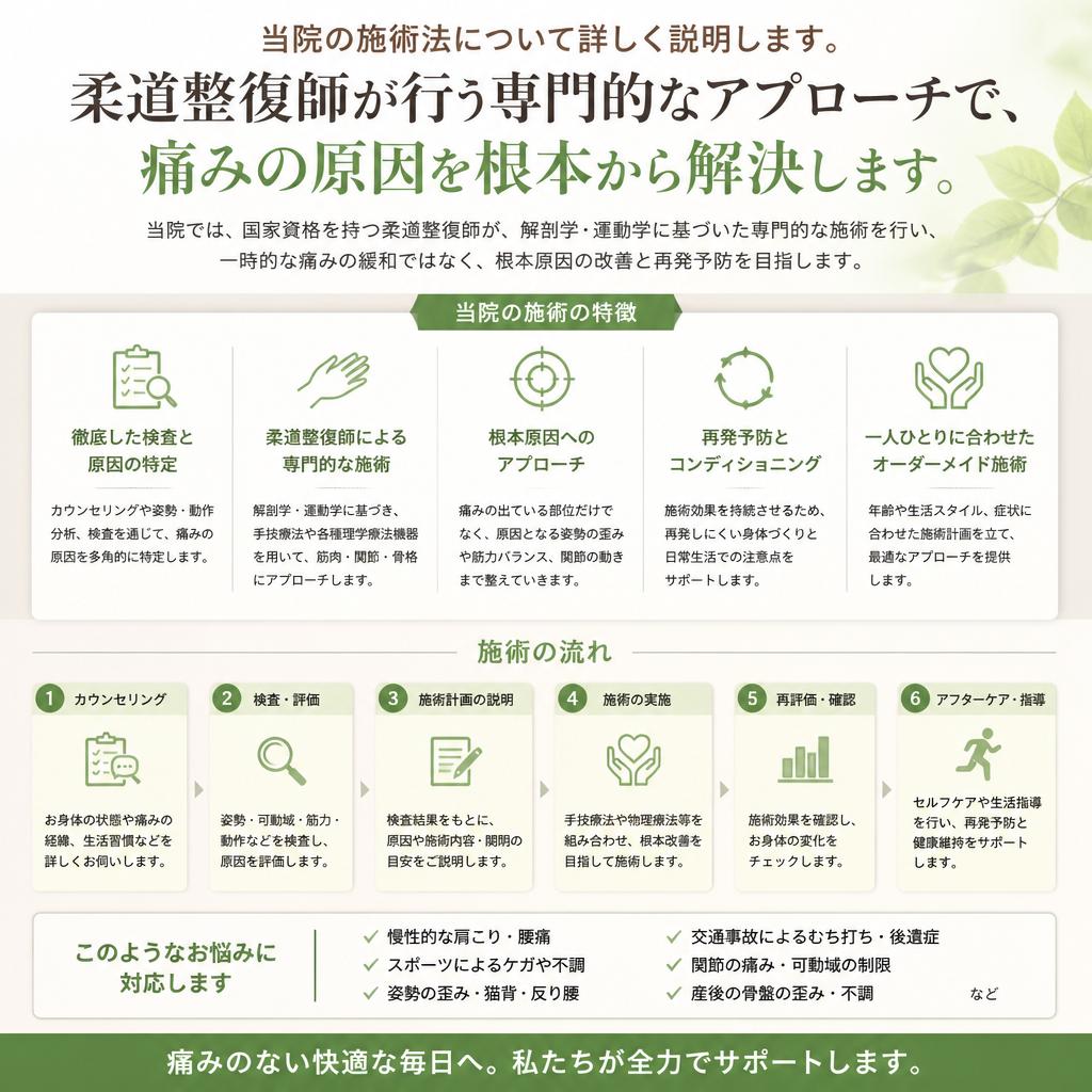 当院のぎっくり腰改善施術