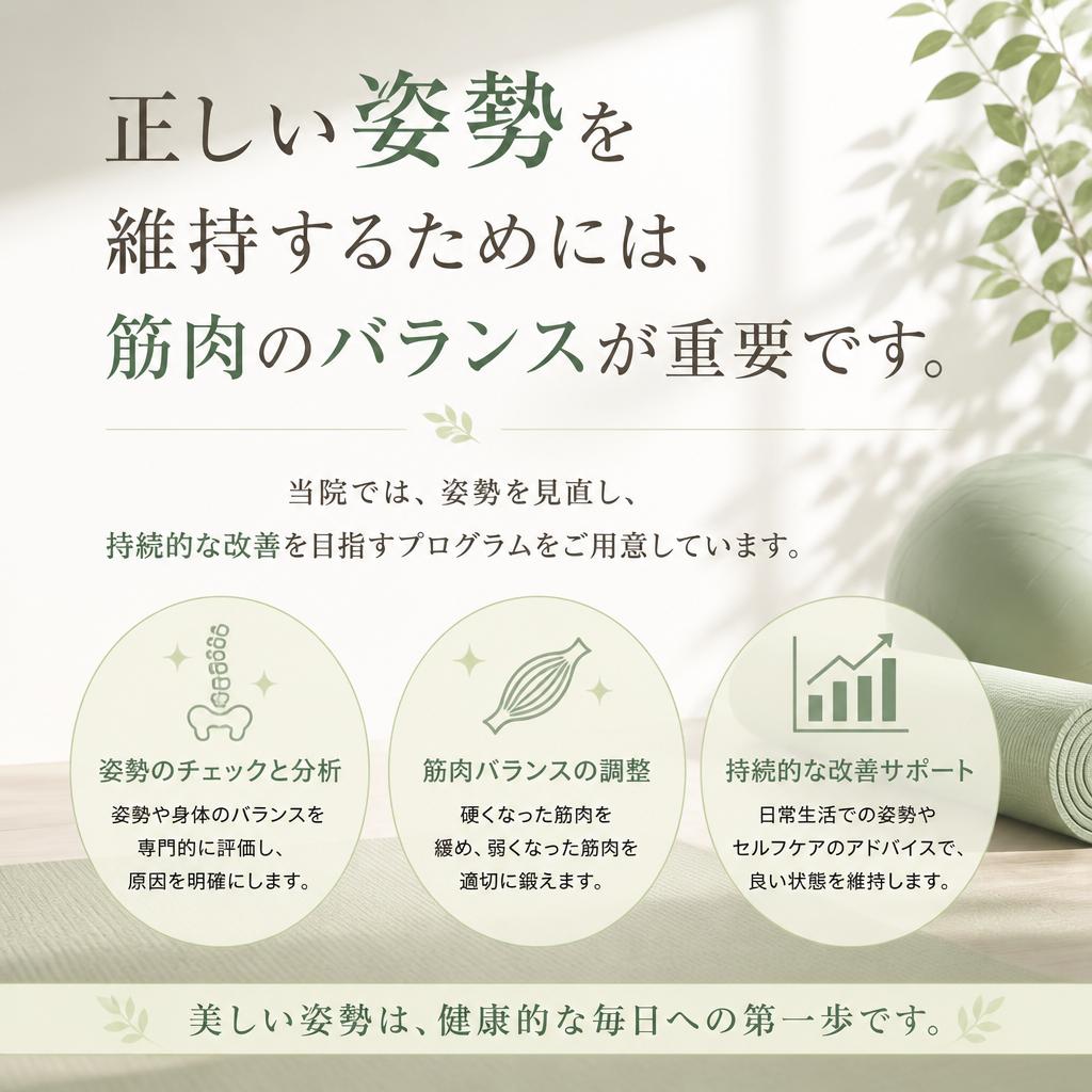 姿勢矯正を目指す