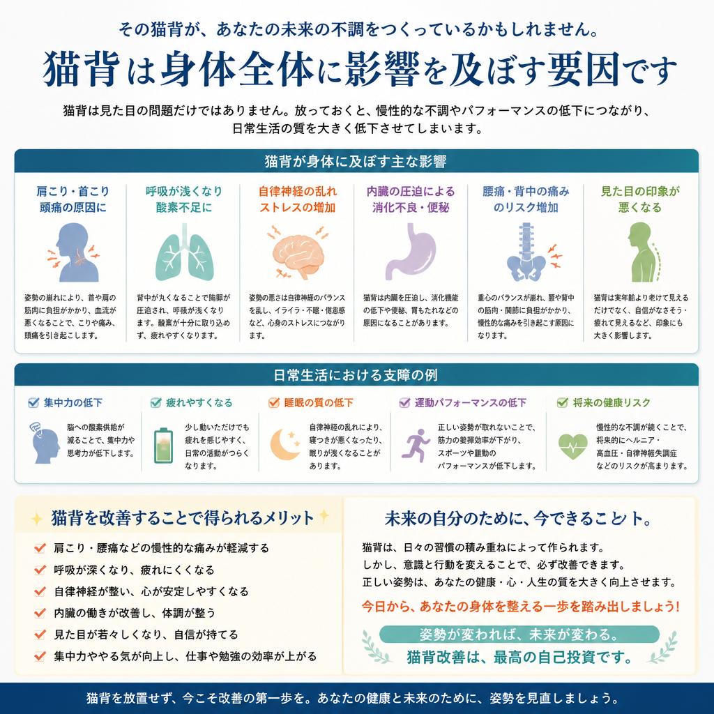 猫背改善の重要性