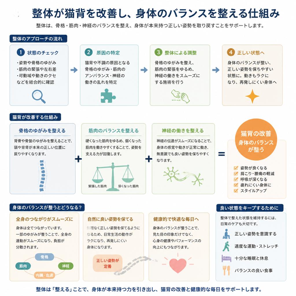 整体による猫背改善のメカニズム