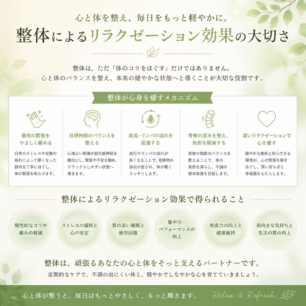 4. リラクゼーション効果を高める施術