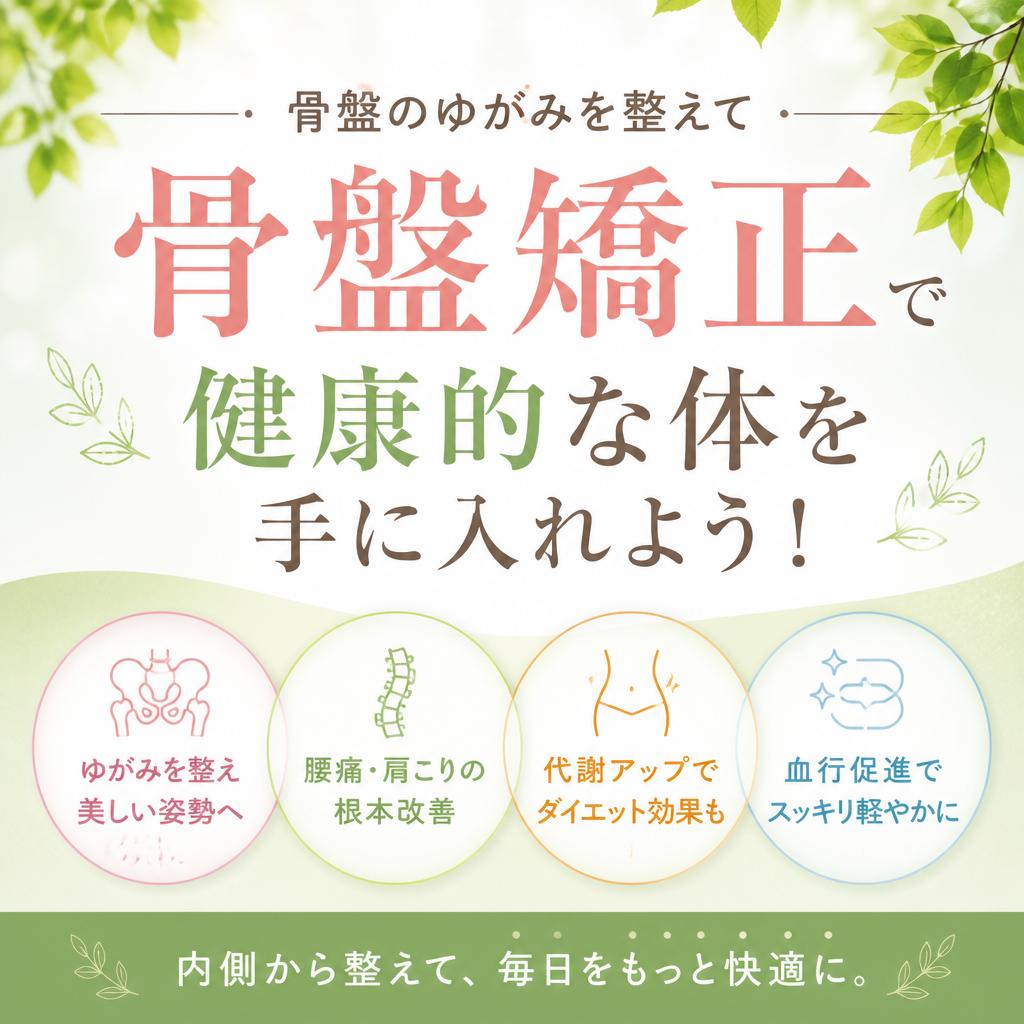 骨盤矯正で健康的な体を手に入れよう！