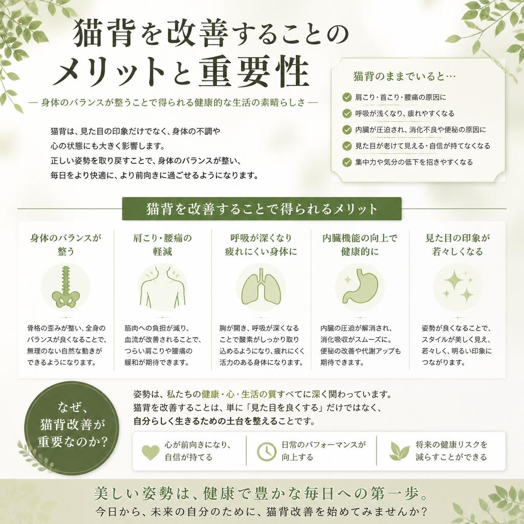 猫背改善の重要性