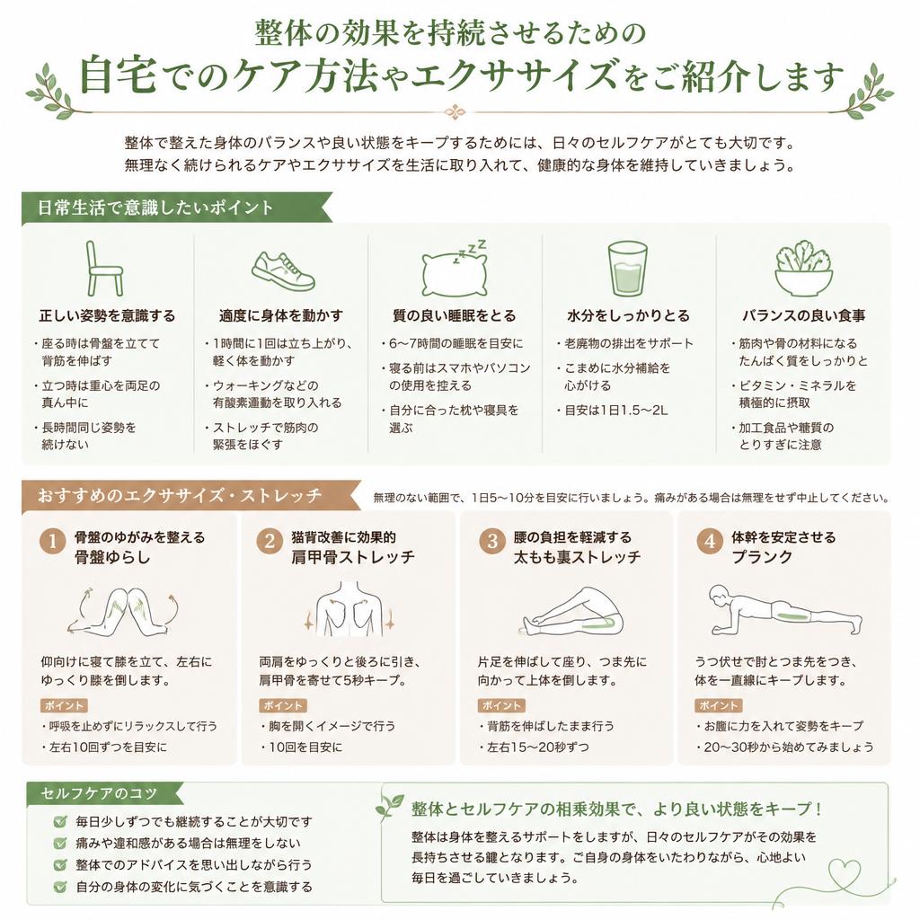 専門家による自宅ケアのアドバイス
