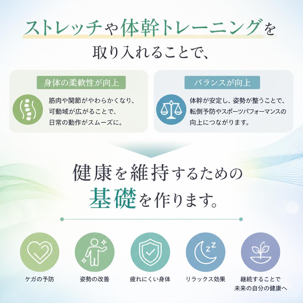 ストレッチと体幹トレーニングの重要性