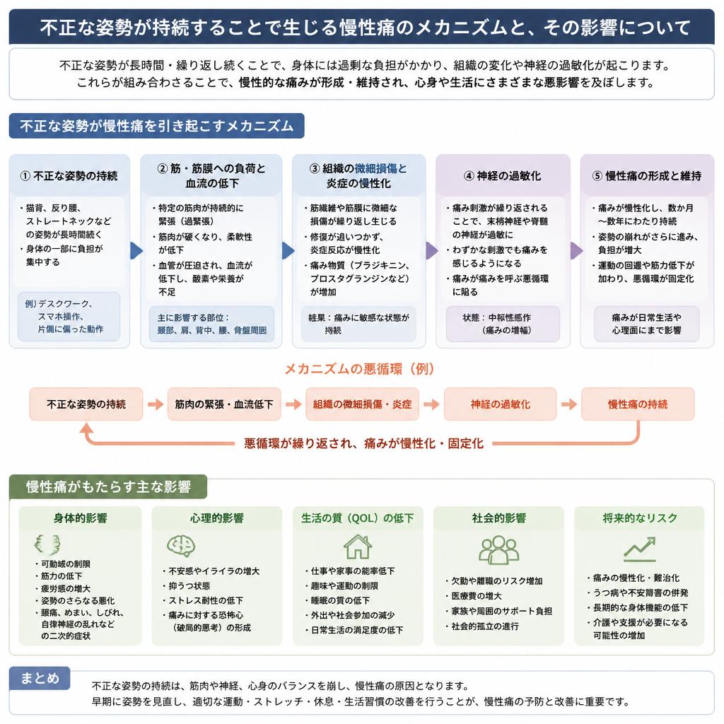 姿勢が引き起こす慢性痛とは？