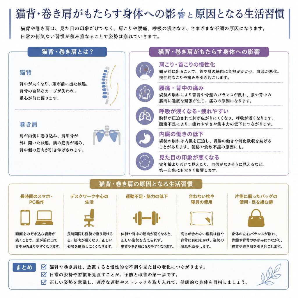 猫背・巻き肩とは？