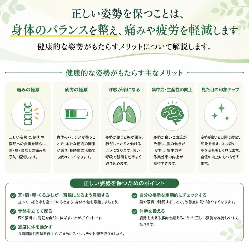 姿勢改善がもたらすメリット