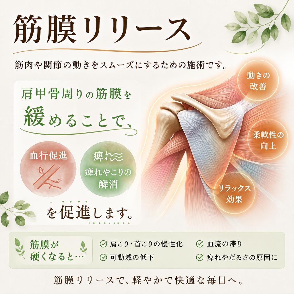当院の独自メニュー：筋膜リリース