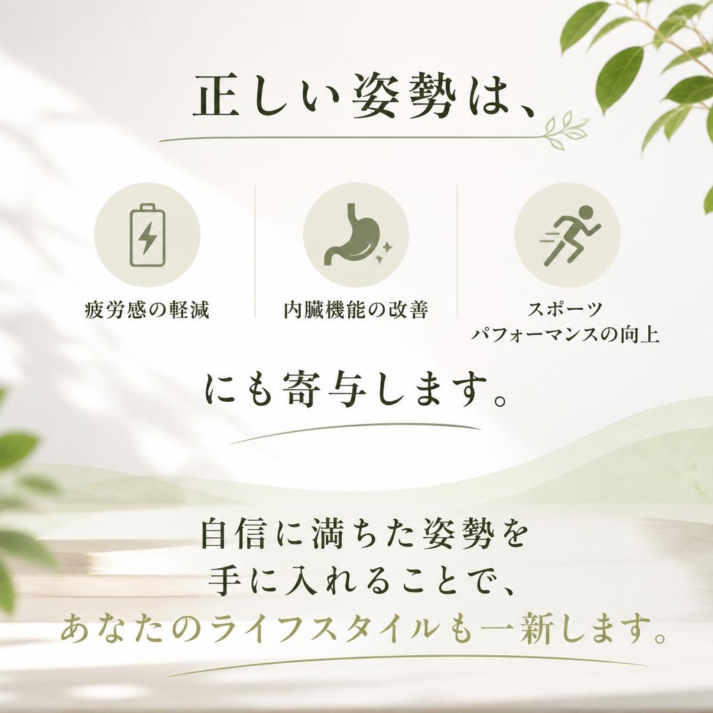 改良された姿勢がもたらす利点