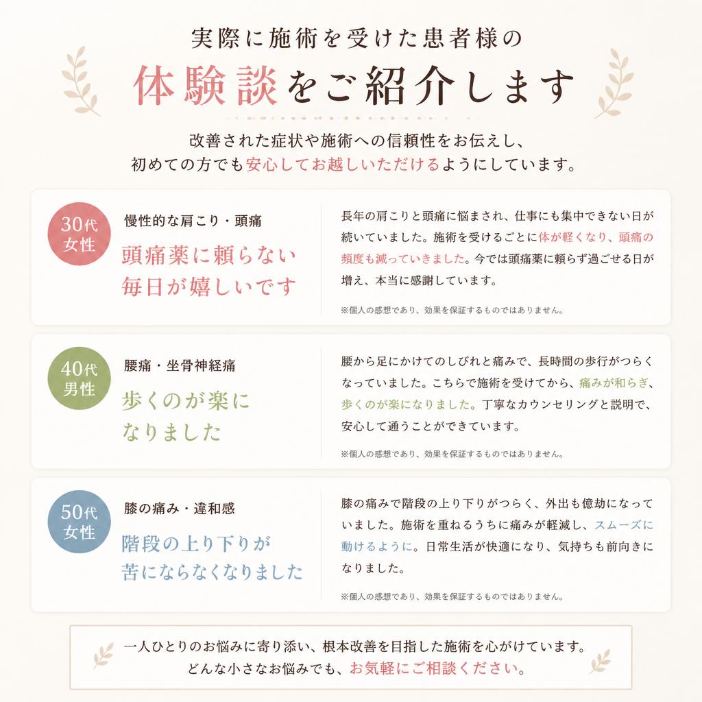 患者様の声