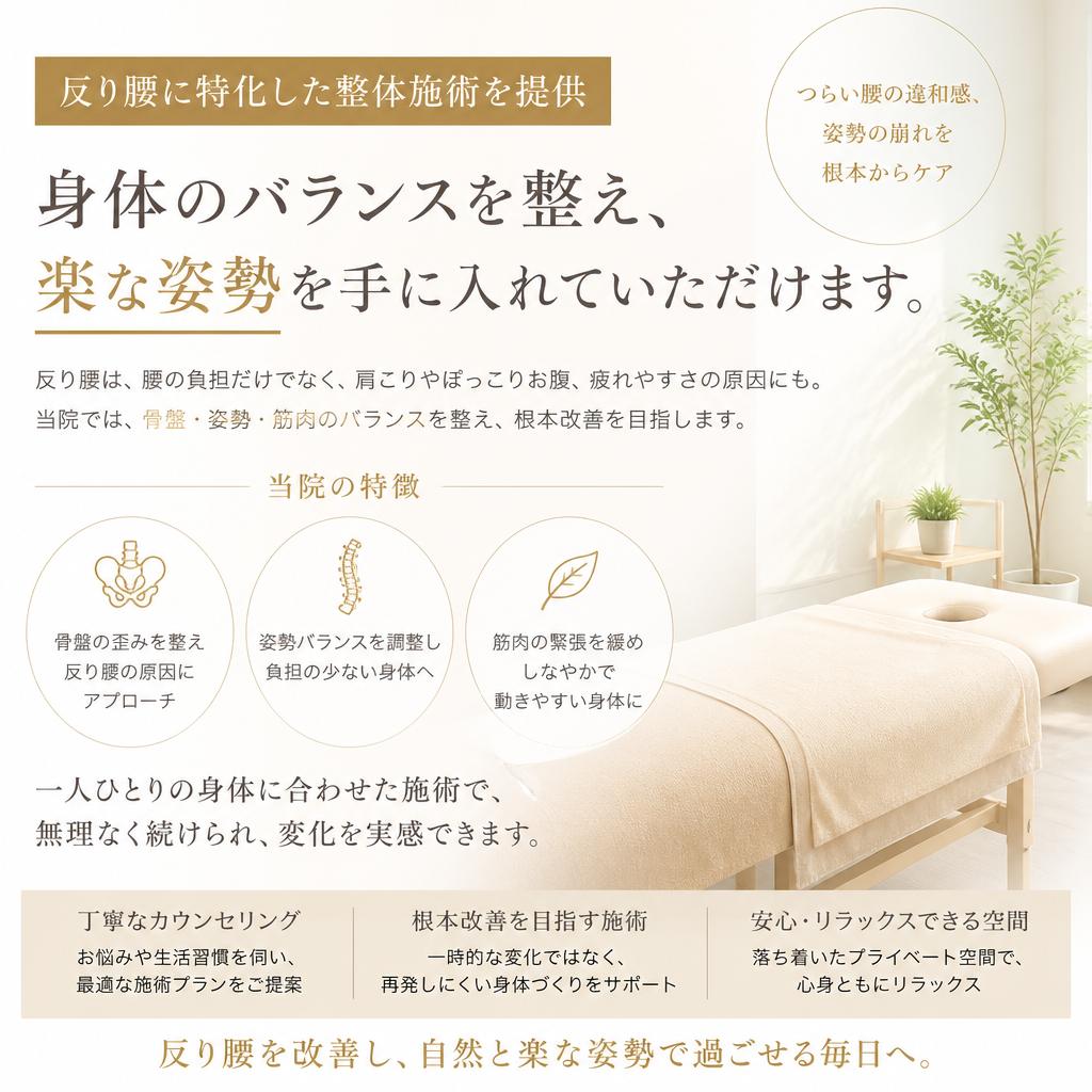 反り腰を解消する施術
