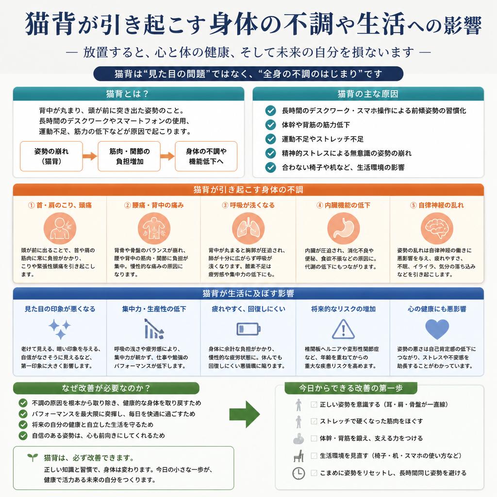 猫背改善の重要性