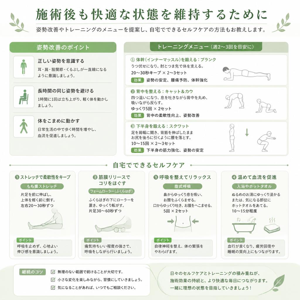 施術後のアフターケア