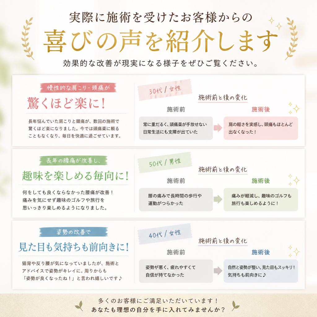 お客様の体験談