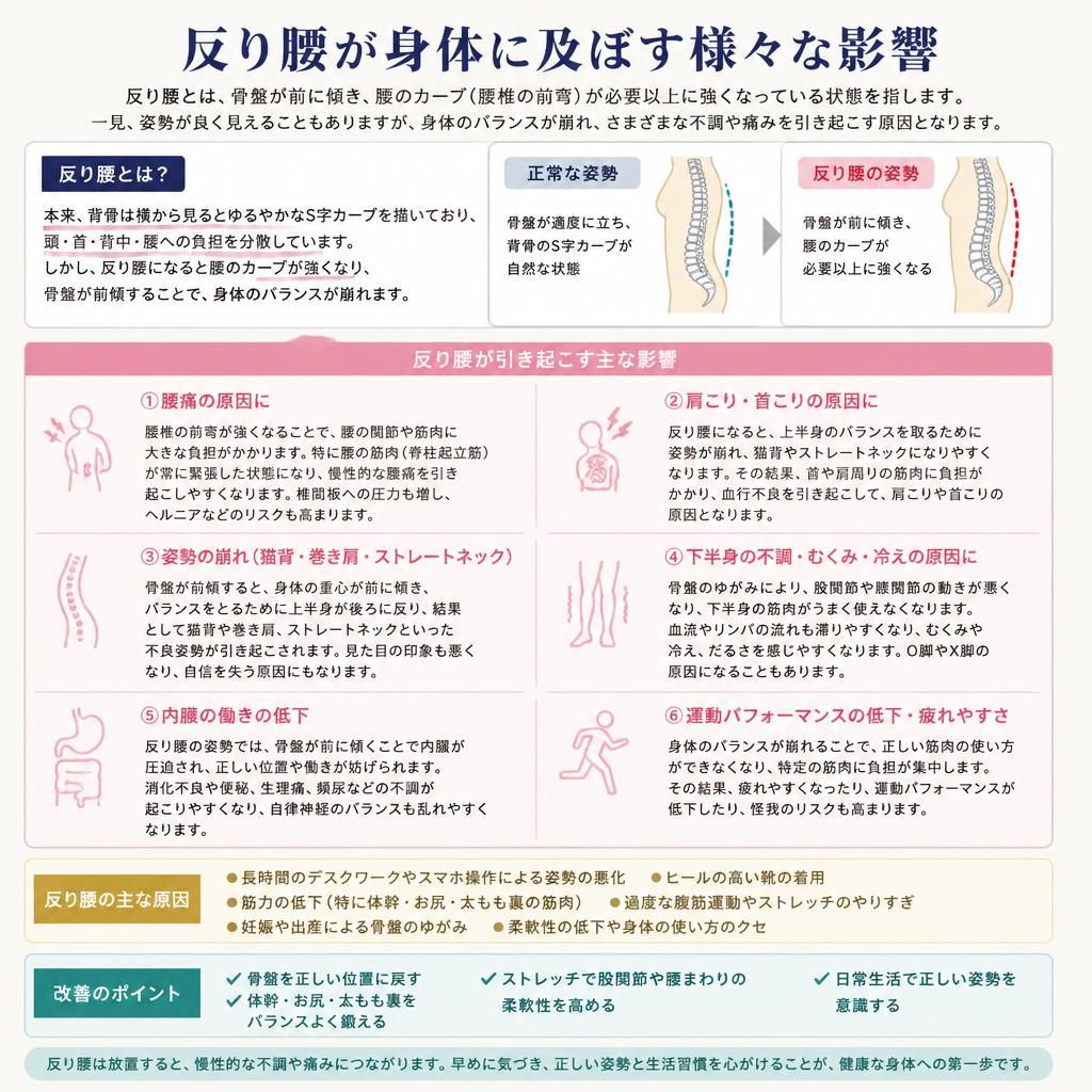 反り腰による影響