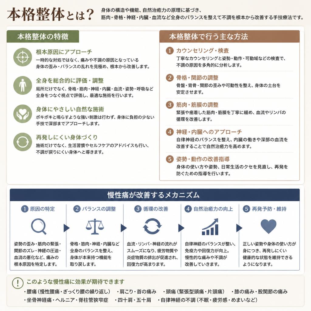 2. ネクストからだ整骨院の本格整体とは？