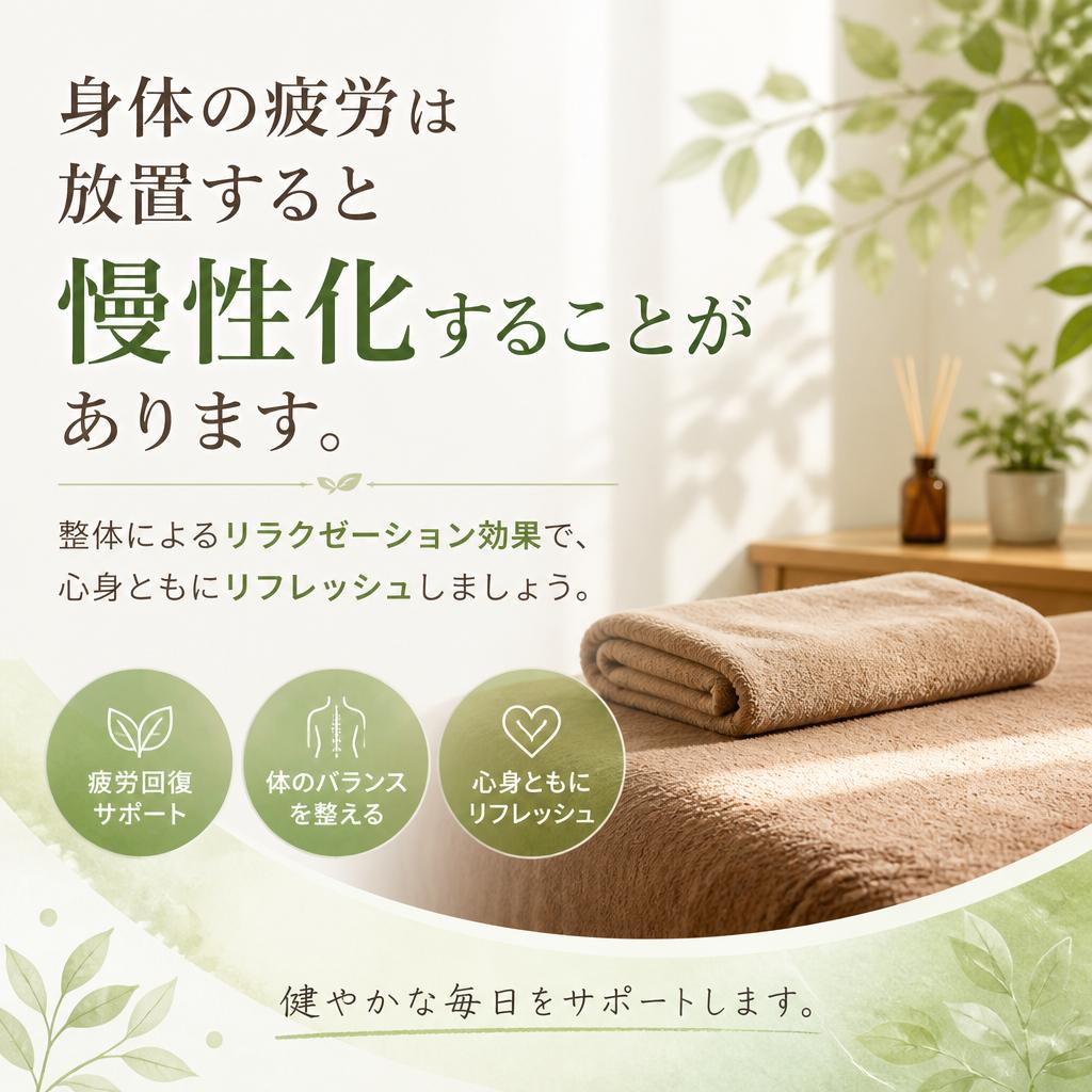 疲労回復には整体が効果的