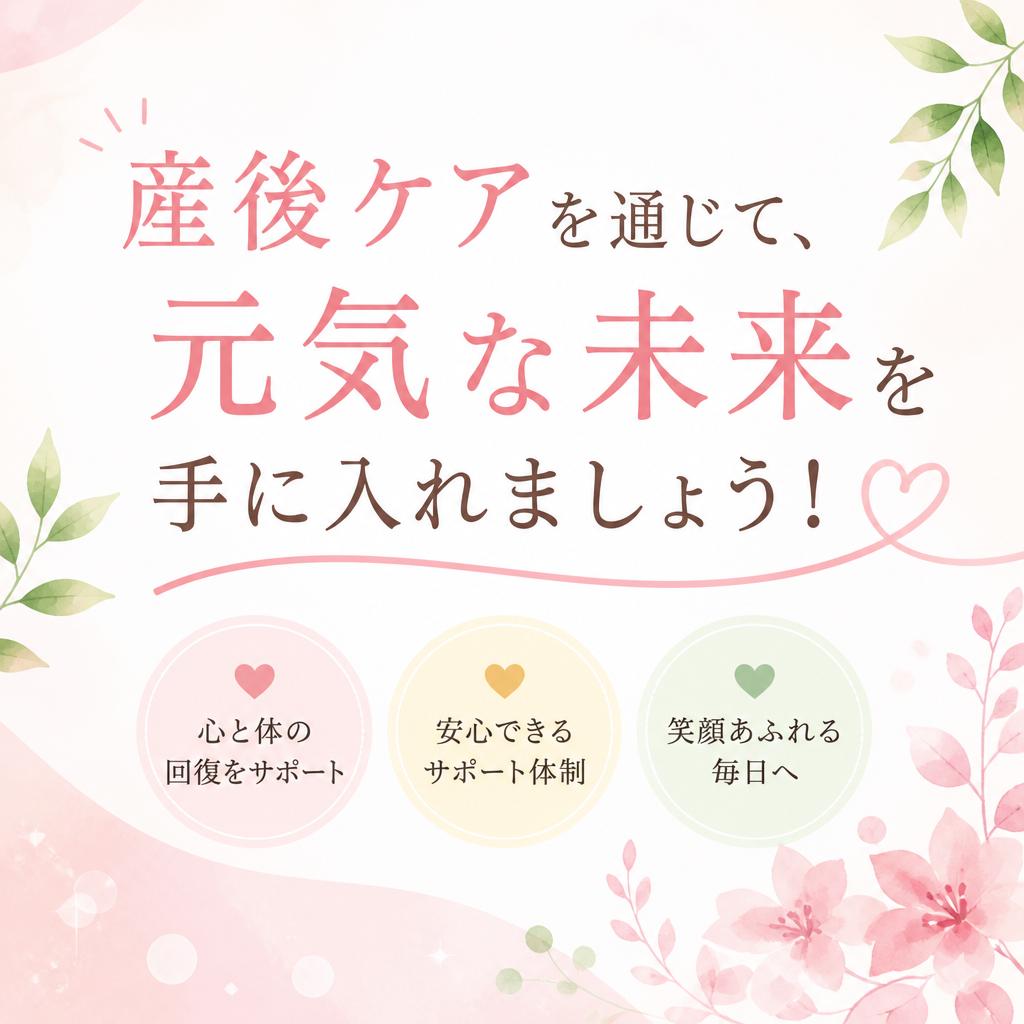 産後ケアを通じて、元気な未来を手に入れましょう！