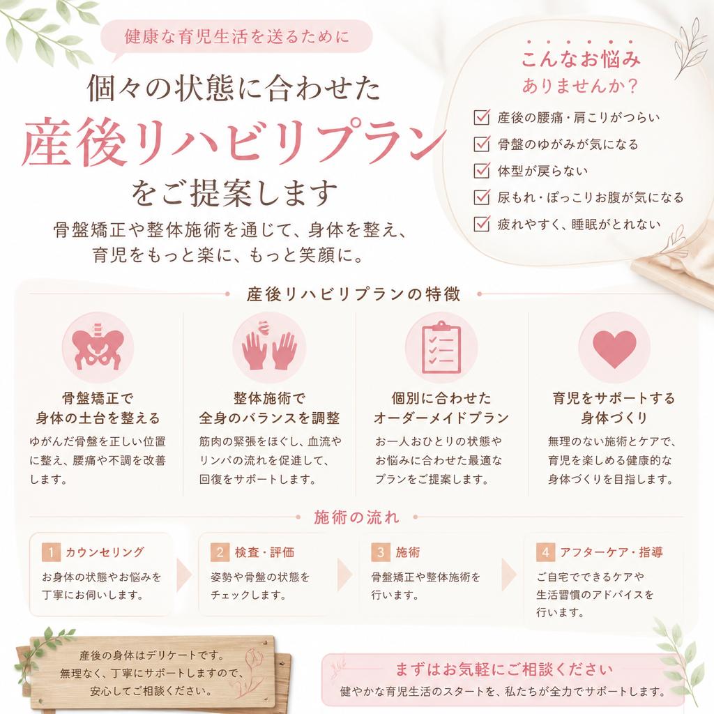 当院の産後リハビリプラン
