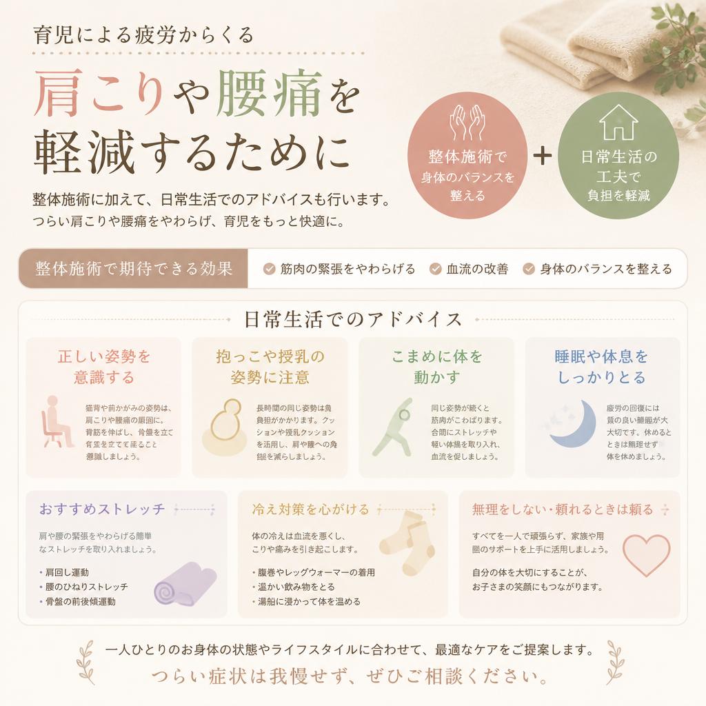肩こり・腰痛改善へのアプローチ