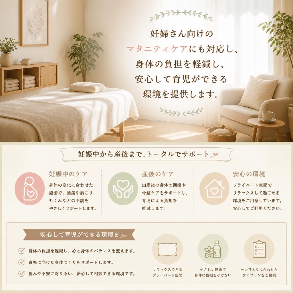 豊富なマタニティケアメニュー